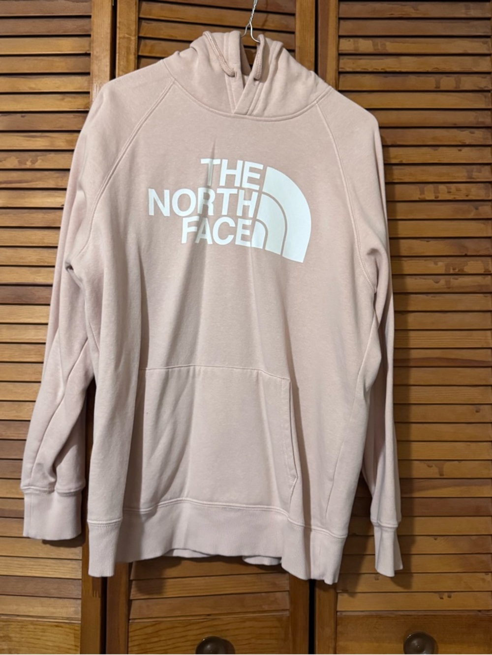 The North Face Powder Pink Hoodie with White Logo